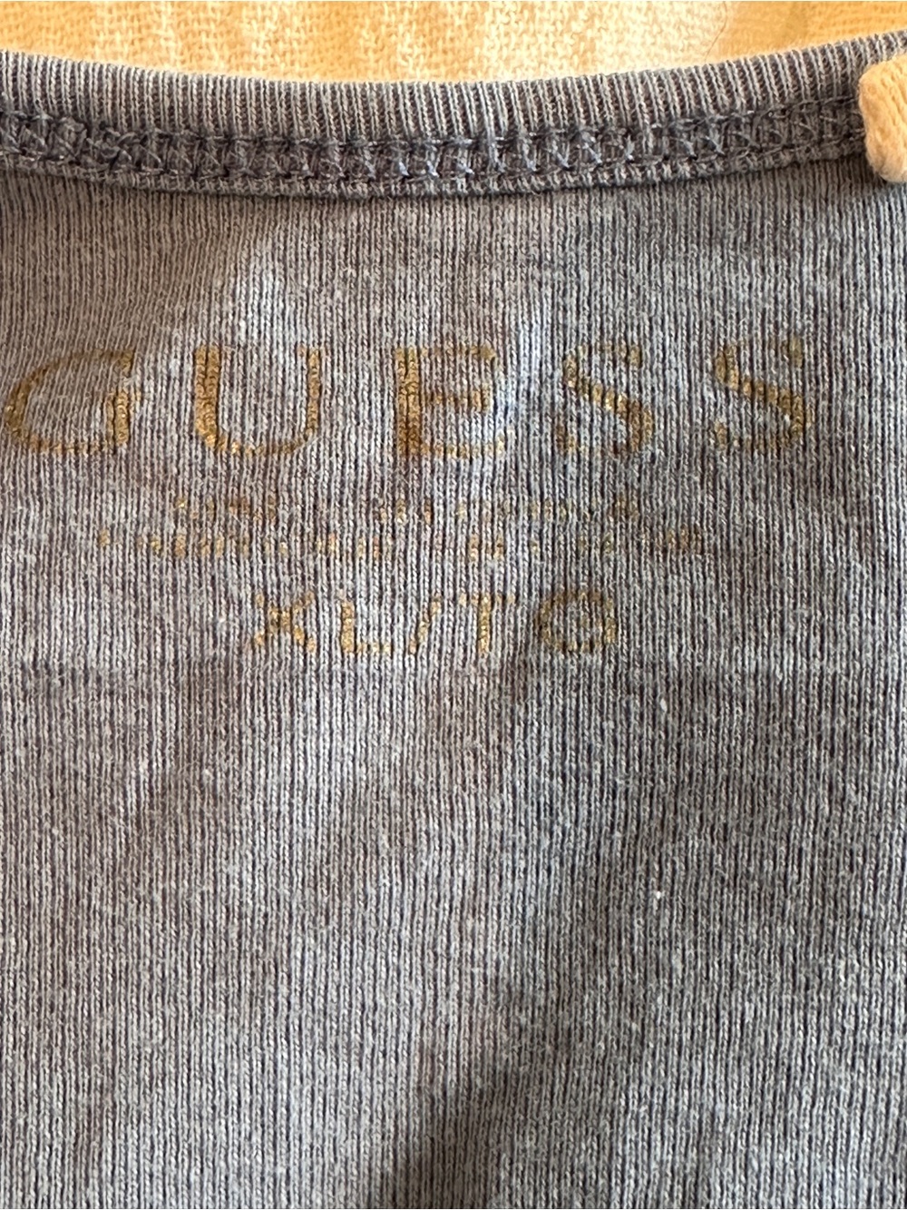 True Y2K Guess Graphic Blue Women's Tank Top with Winged Heart Motif - Picture 3 of 3